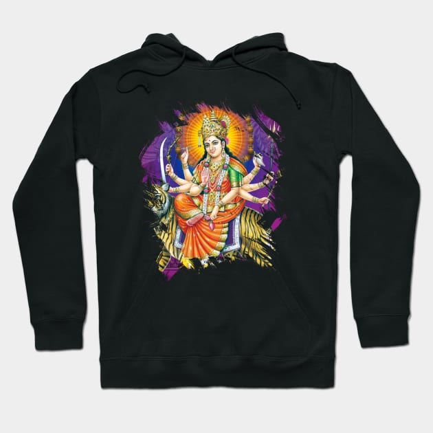 Durga Hindu Worshipping Hoodie by rumsport